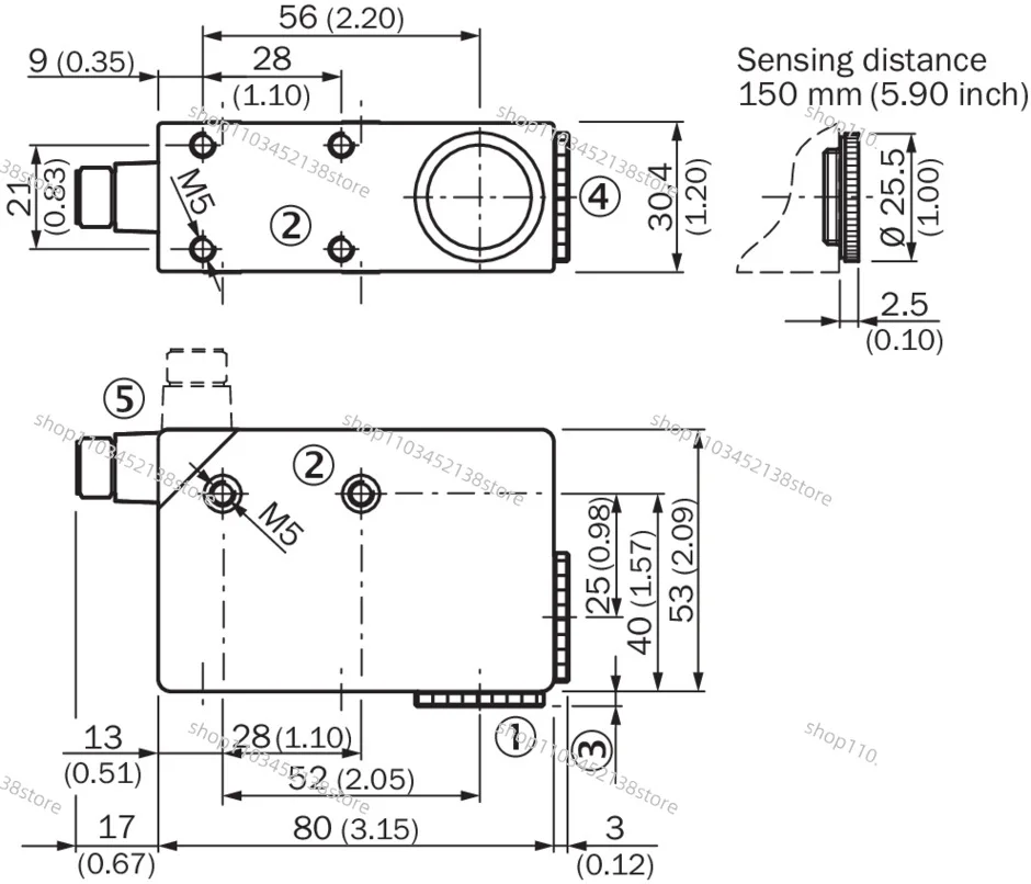 Sick 1041262 Contrast sensors KT8L-P3656