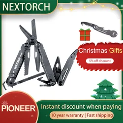 Nextorch pioneer-プロの多機能プライヤー、多機能レスキューナイフ、レスキューシザー、折りたたみプライヤー、便利な機能、14-in-1