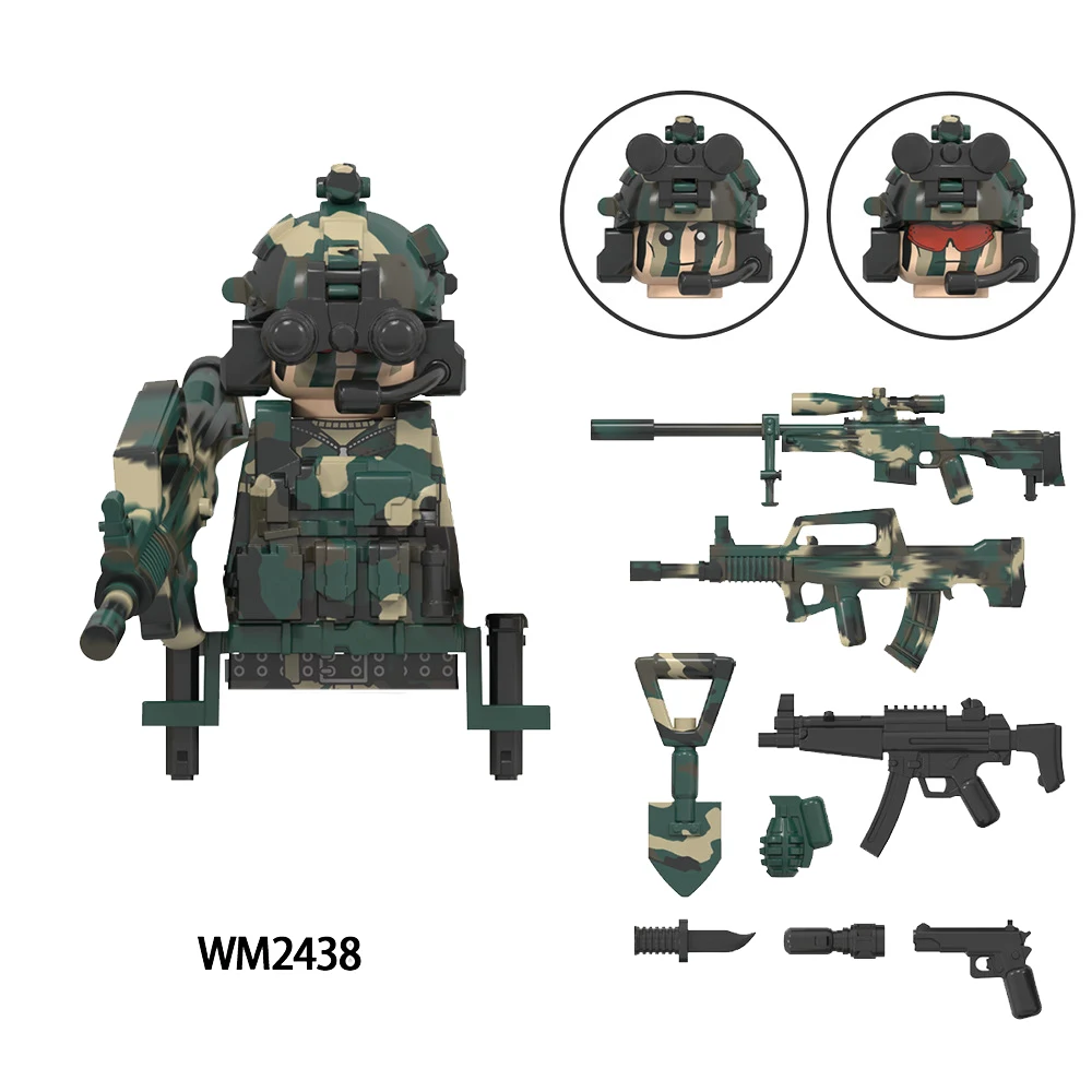 WM6147 The Military Delta Special Air Service Alpha KSK Snow Leopard Commando Navy Seals Wild Child Forces Model Block Brick Toy