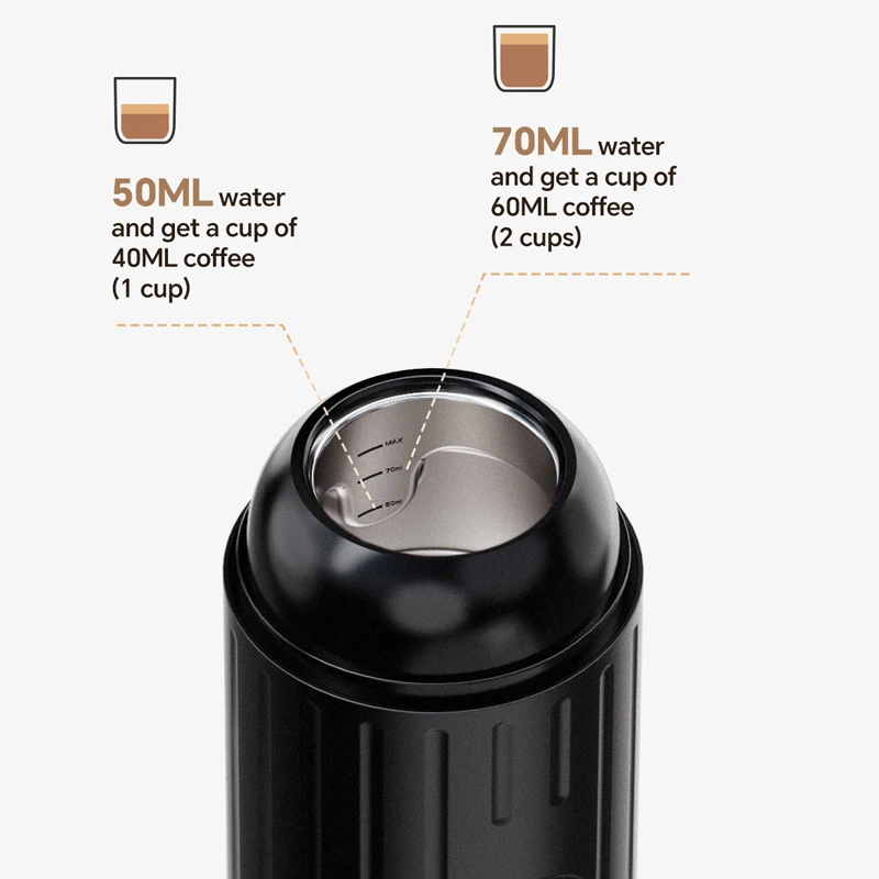 Wireless Portable Heating Espresso Machine Coffee Maker Rechargeable Concentrated Extraction Coffee Machine for Travel Office