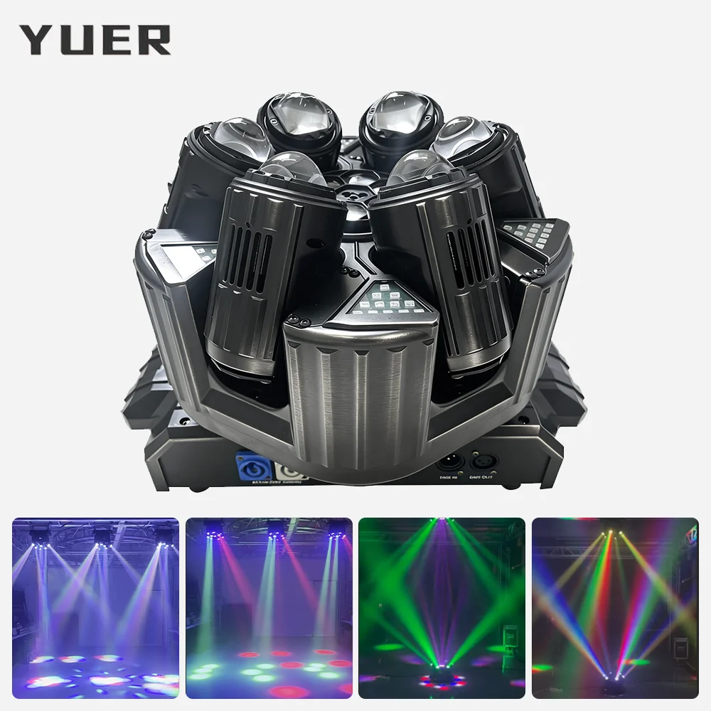 6x30w Beam +6x10w LED Bee Eye +strobe effect six arm stage lighting DMX512 Sound control for DJ Disco party wedding bar club