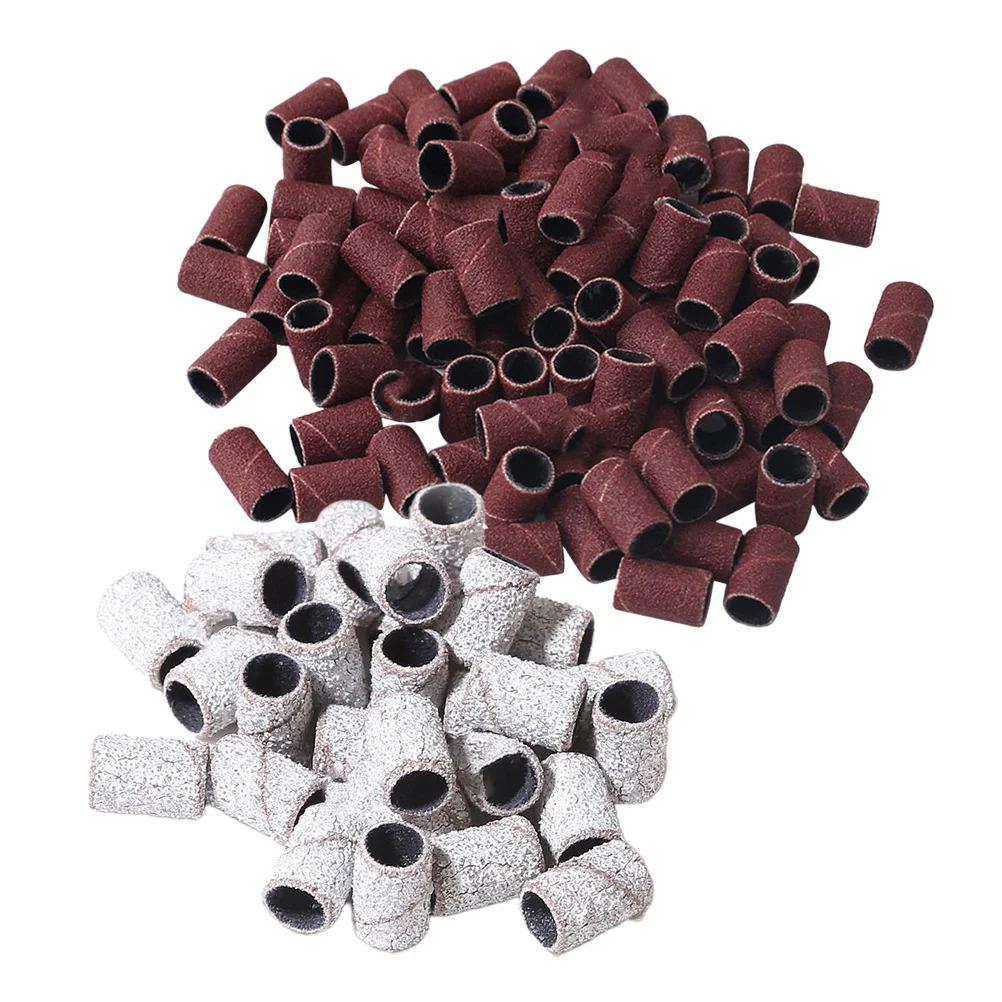 100 sztuk 2 opakowania Papier ścierny do paznokci Polerka do paznokci naturalnych i sztucznych Korundowe narzędzia do manicure i pedicure Białe 120 #