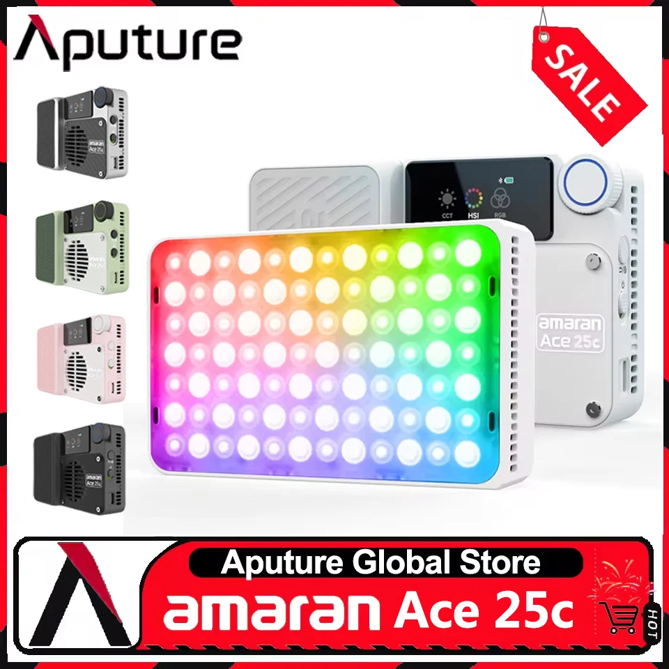 Amaran Ace 25c 2300K-10000K Full-color Pocket Video Light for Camera Studio Photography Fill Light CRI 95+ TLCI 95+