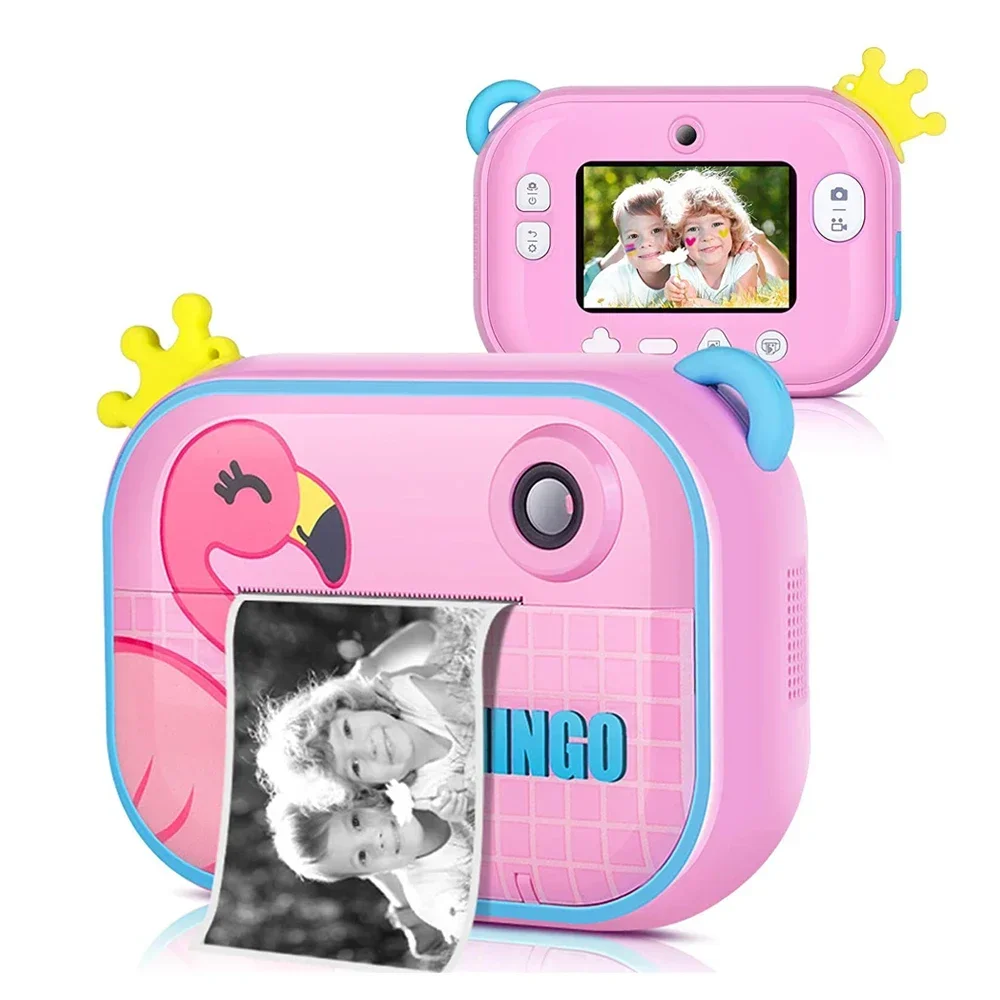 Kids Video Photo Camera With Print Children's Instant Print Camera ToysInstantane Print Camera  For Kids Girls Christmas Gift