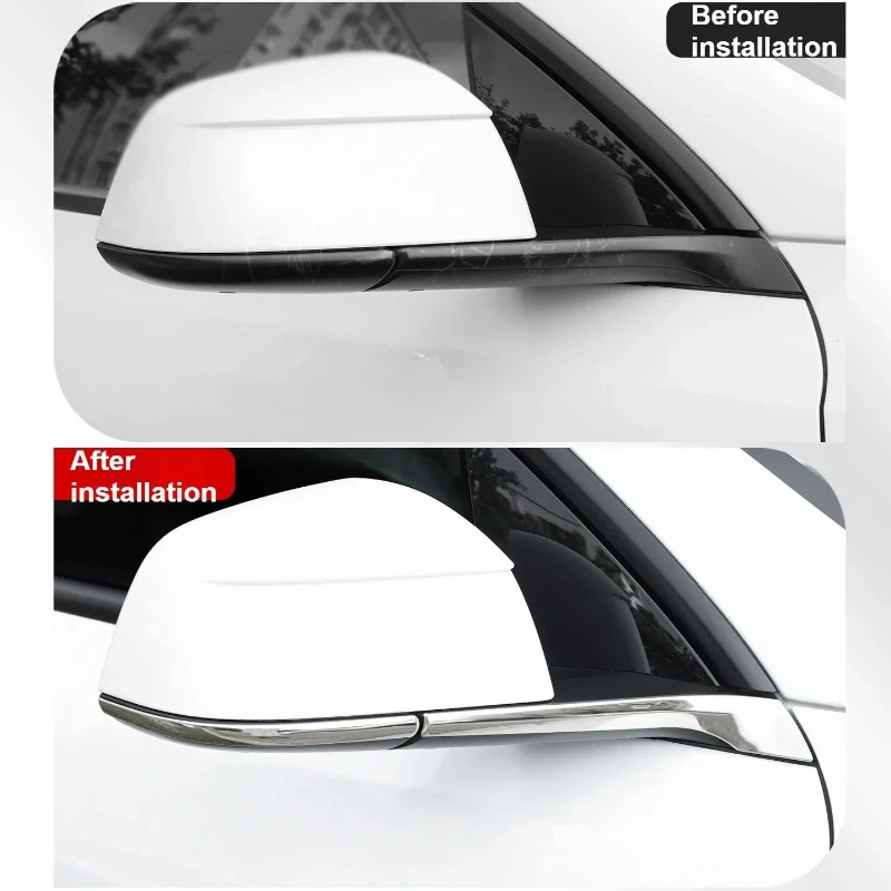 For Tesla Model 3 Y Highland Juniper 2026 Rearview Mirror Anti-collision Strips Trim Anti-scratch Sticker Cover ﻿Accessories