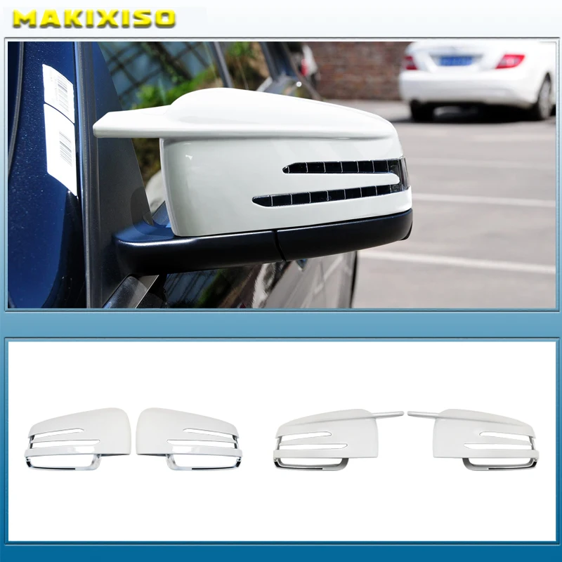 

Для Mercedes-Benz W176 W246 W212 W204 C117 X156 X204 W221 C218 A B C E S CLA GLA GLK Class: черные сменные накладки на боковые зеркала