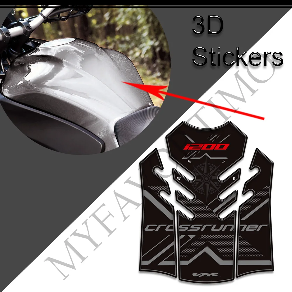 VFR1200X For Honda VFR1200X Crosstourer Tank Pad Grips Gas Fuel Oil Kit Knee Motorcycle adhesive Decals Stickers Protector