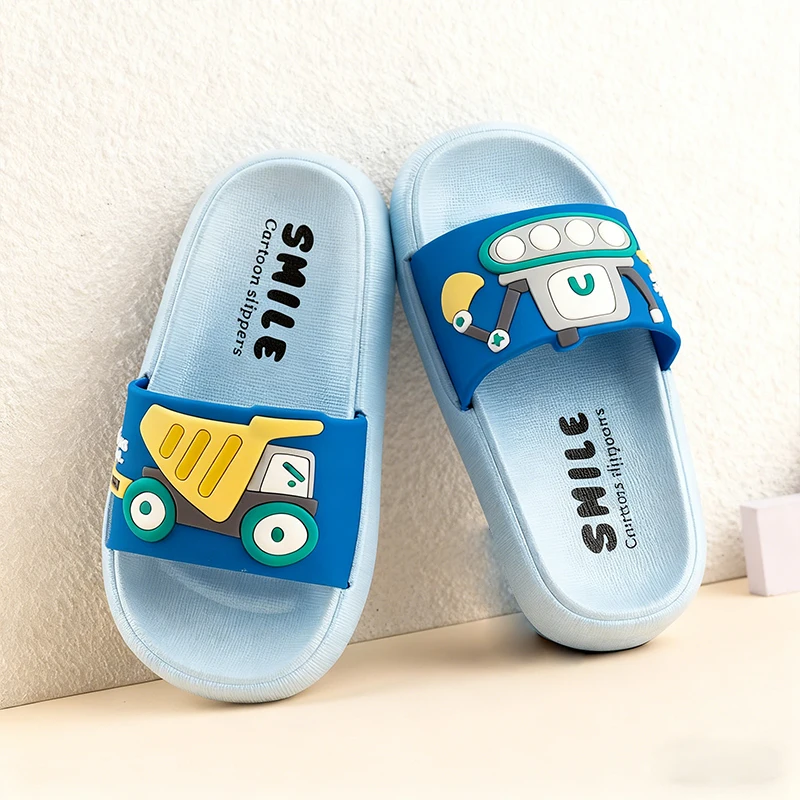 شباشب لمركبات البناء الكرتونية للأطفال، شرائح مضادة للانزلاق للأولاد #5