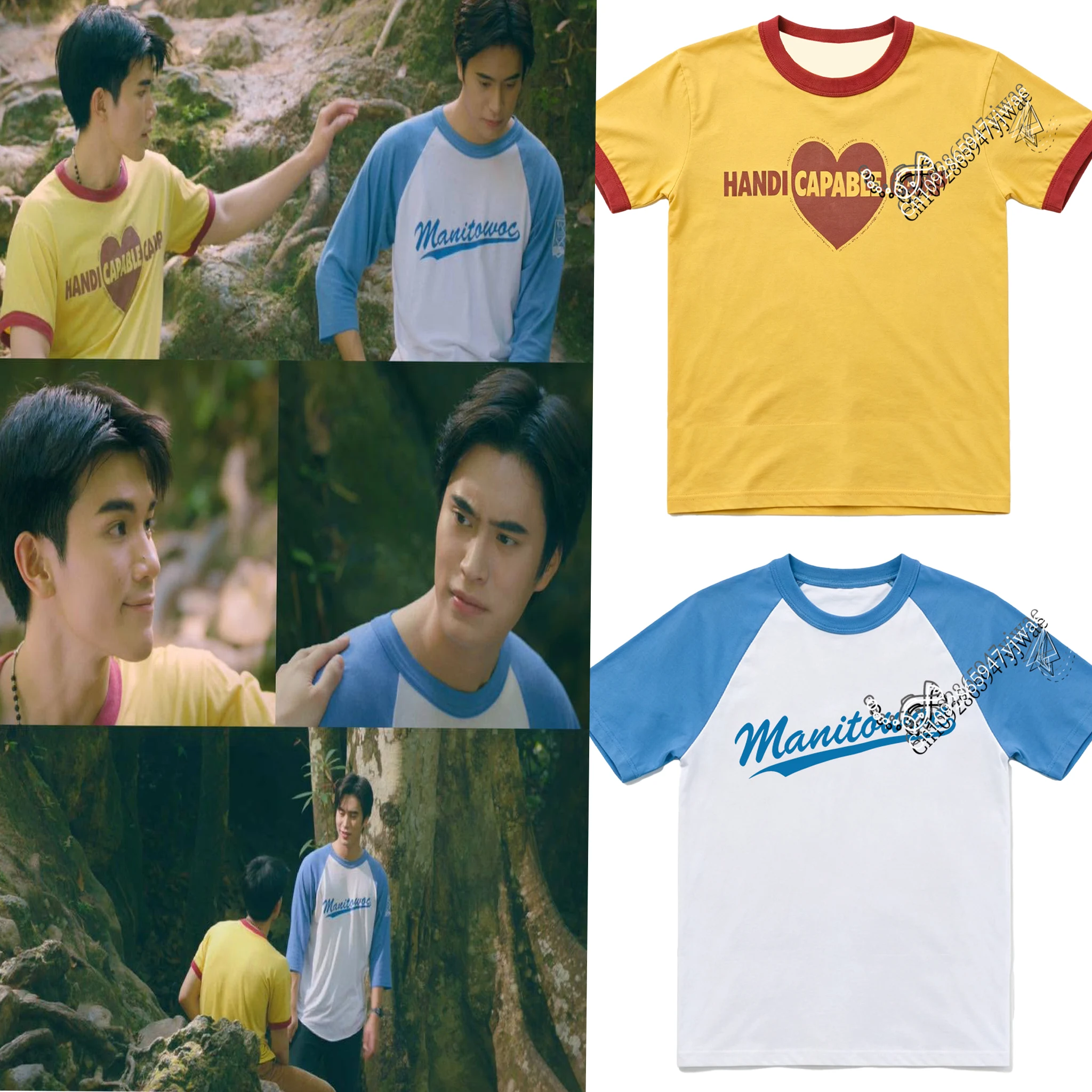Gemini&Fourth Latest Thai drama Ticket to Heaven Same T-shirt Fan Gift Tee Casual Street Top Summer Men's Women Beach T-shirts