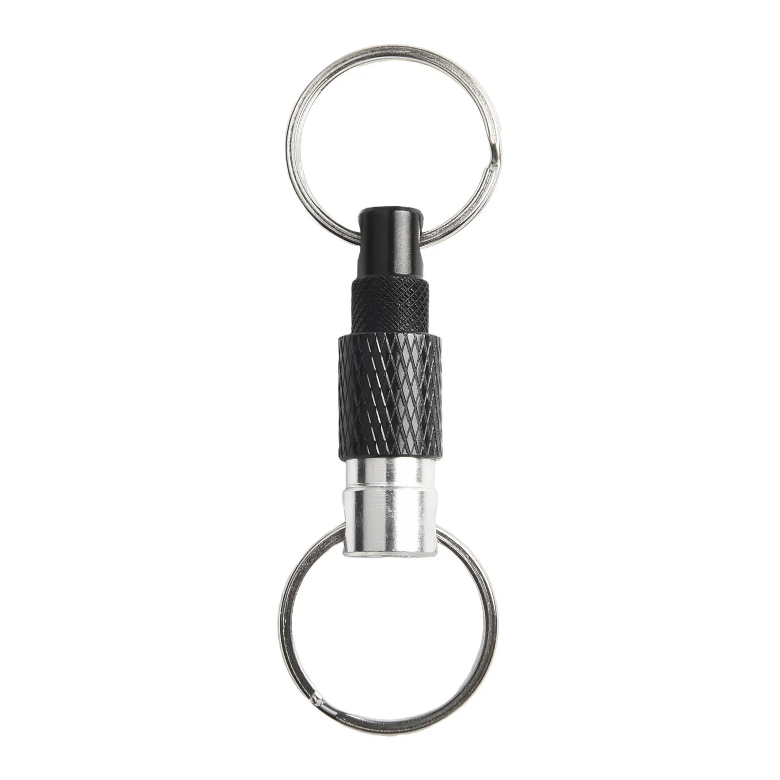 1Pc Portable Keychain W/ Detachable Key Ring 8/11mm Adapter Screwdriver Keychain 360-° Rotation Dual Ring Buckle Hand Tool Parts