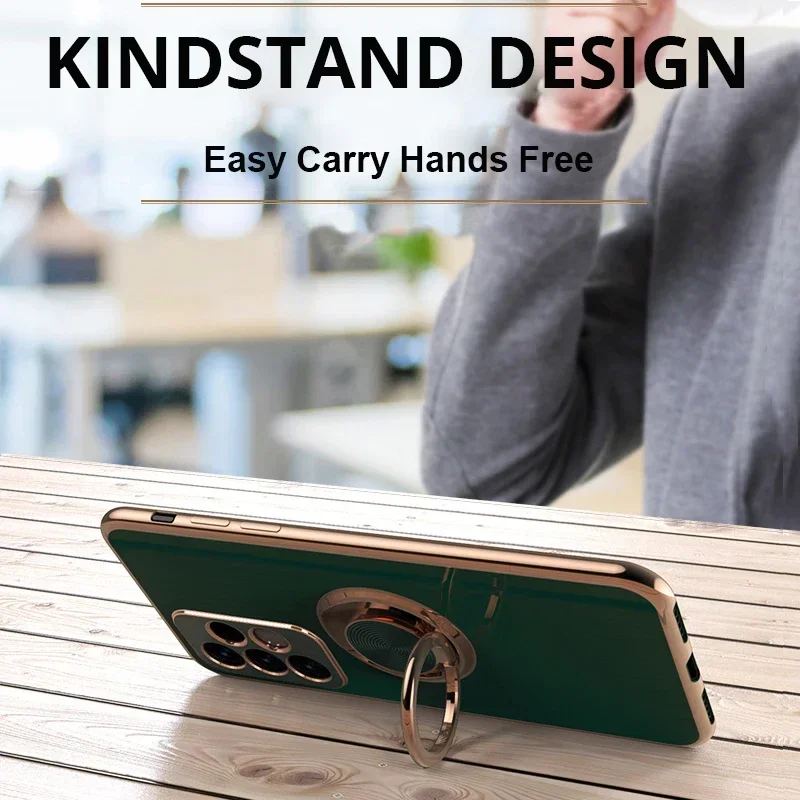 Plating Ring Holder Case For Samsung A56 A36 A26 A 16 06 55 35 25 15 05S 73 72 71 54 53 52S 51 34 33 32 24 23 22 21S 14 13 Cover - náhled 5