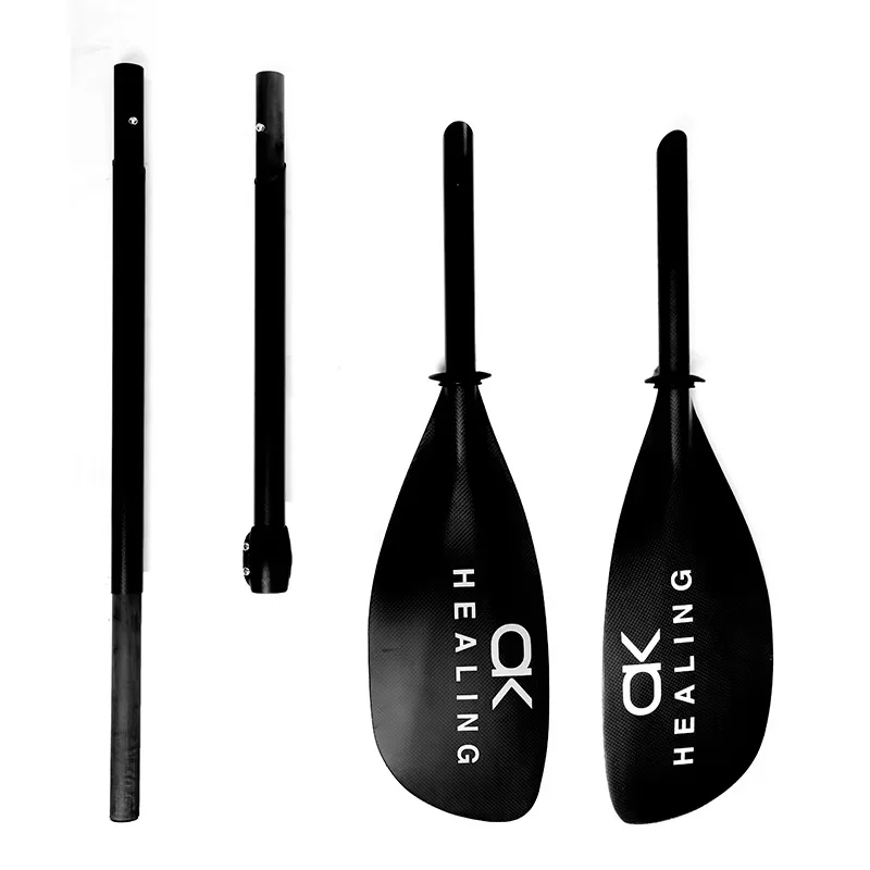Ultra Light Full Carbon Fiber Kayak Paddle 45° Shaft Connection Length Adjust 4 Sections Portable Sea Water Surfing