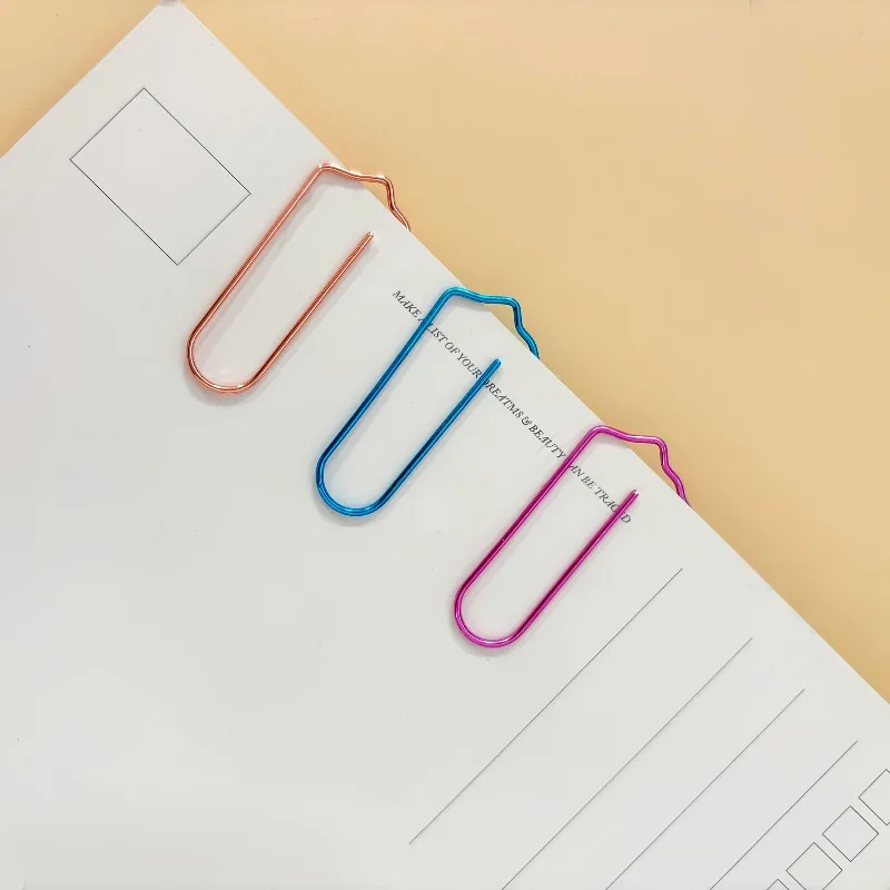 10 قطعة مشابك ورق على شكل وردة مشابك معدنية ملونة مستلزمات مدرسية مكتبية تنظيم المستندات مقاطع معدنية حرفية مستلزمات مكتبية