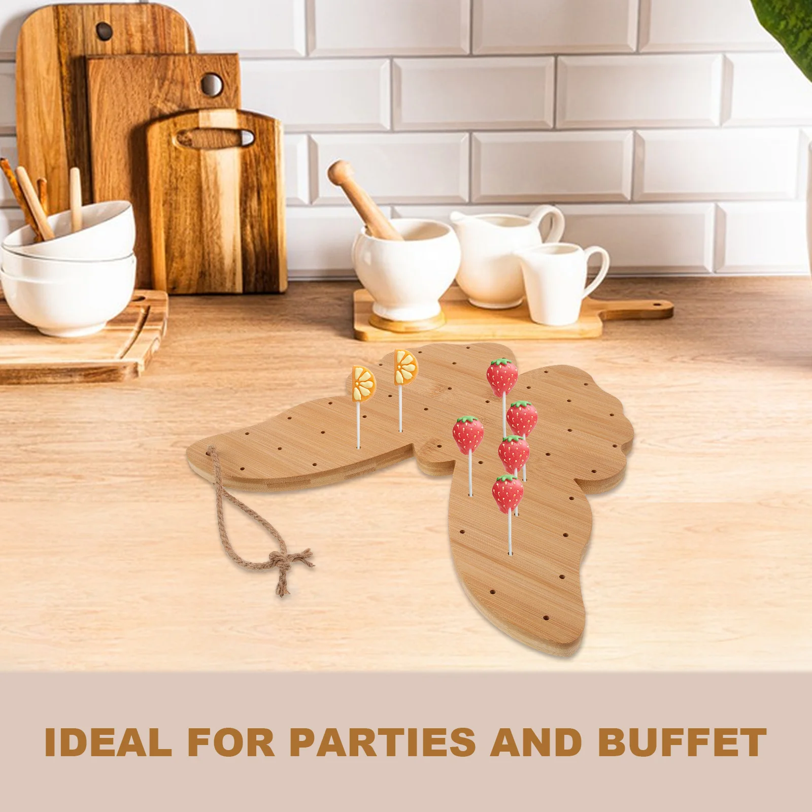 

Lollipop Display Display Skewer Holder Bamboo Skewer Holder Creative Cloud Shape Stable Structure Appetizer Party Picks