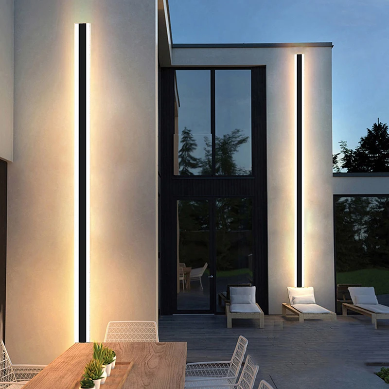 

Minimalist Outdoor Waterproof Strip LED Wall Lamp Villa Courtyard Wall Lamp Entrance Lamp Courtyard Outdoor Lighting Fixture