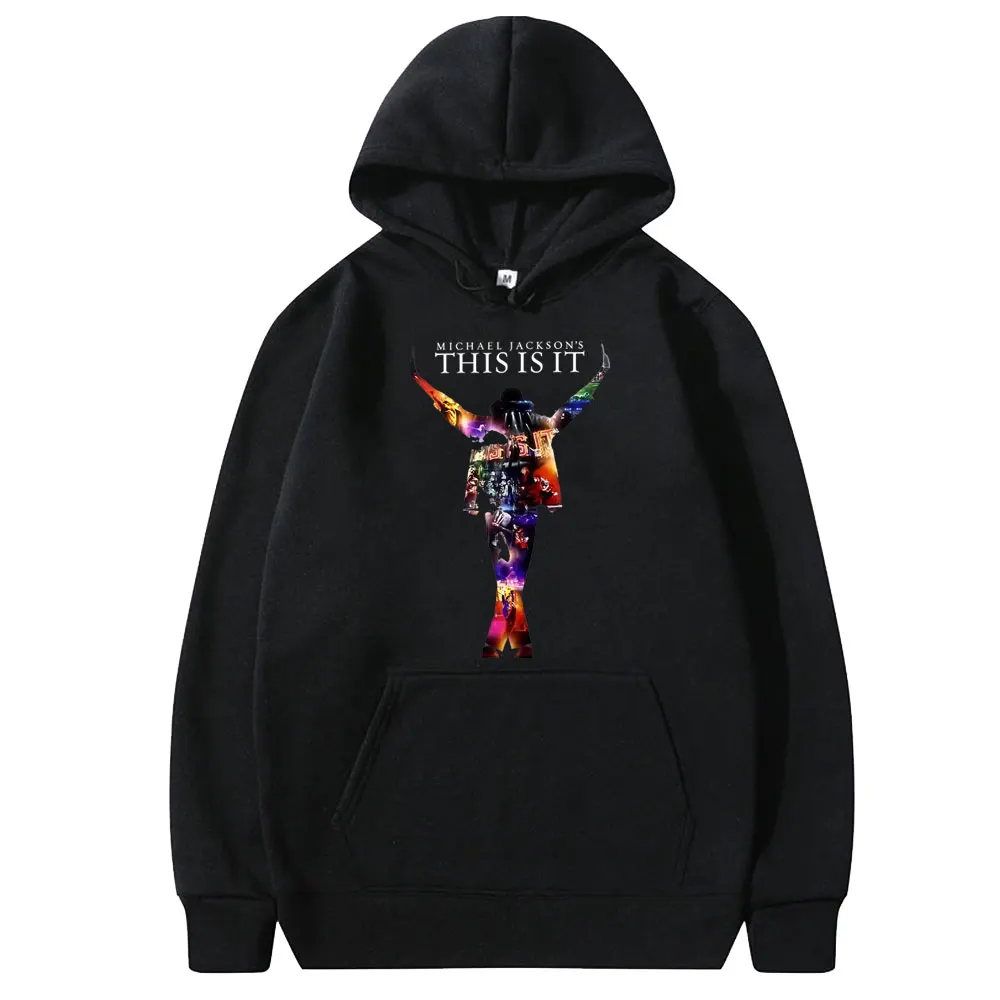 Vintage King of Pop Michael Jackson This Is It Graphic Hoodie Men Women Retro Gothic Rock Sweatshirt Men's 90s Oversized Hoodies