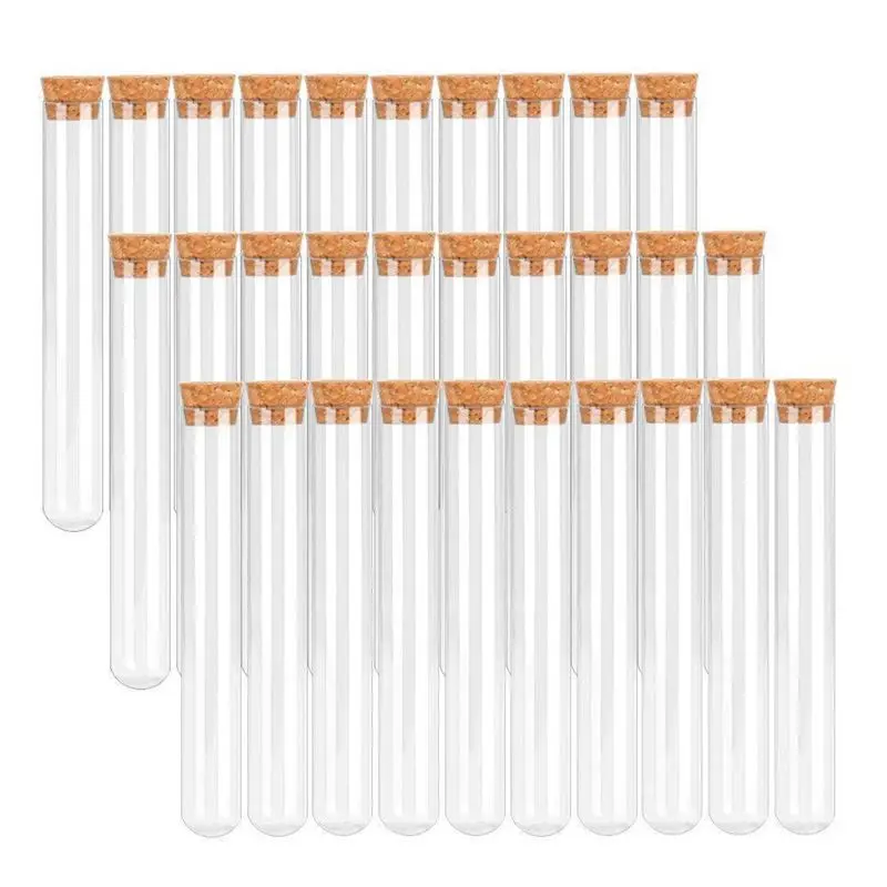 Ingenious-60 Pcs Test Tubes, Test Tubes With Corks Glass Test Tubes 20 X 150Mm Test Tube For Flowers