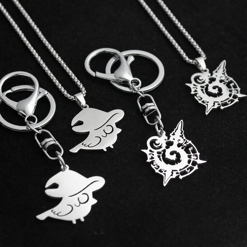 Fool's Holy Emblem Lord of The Mysteries Necklace Klein Cat Logo Pendant Titanium Steel Peripheral  Two-Dimensional