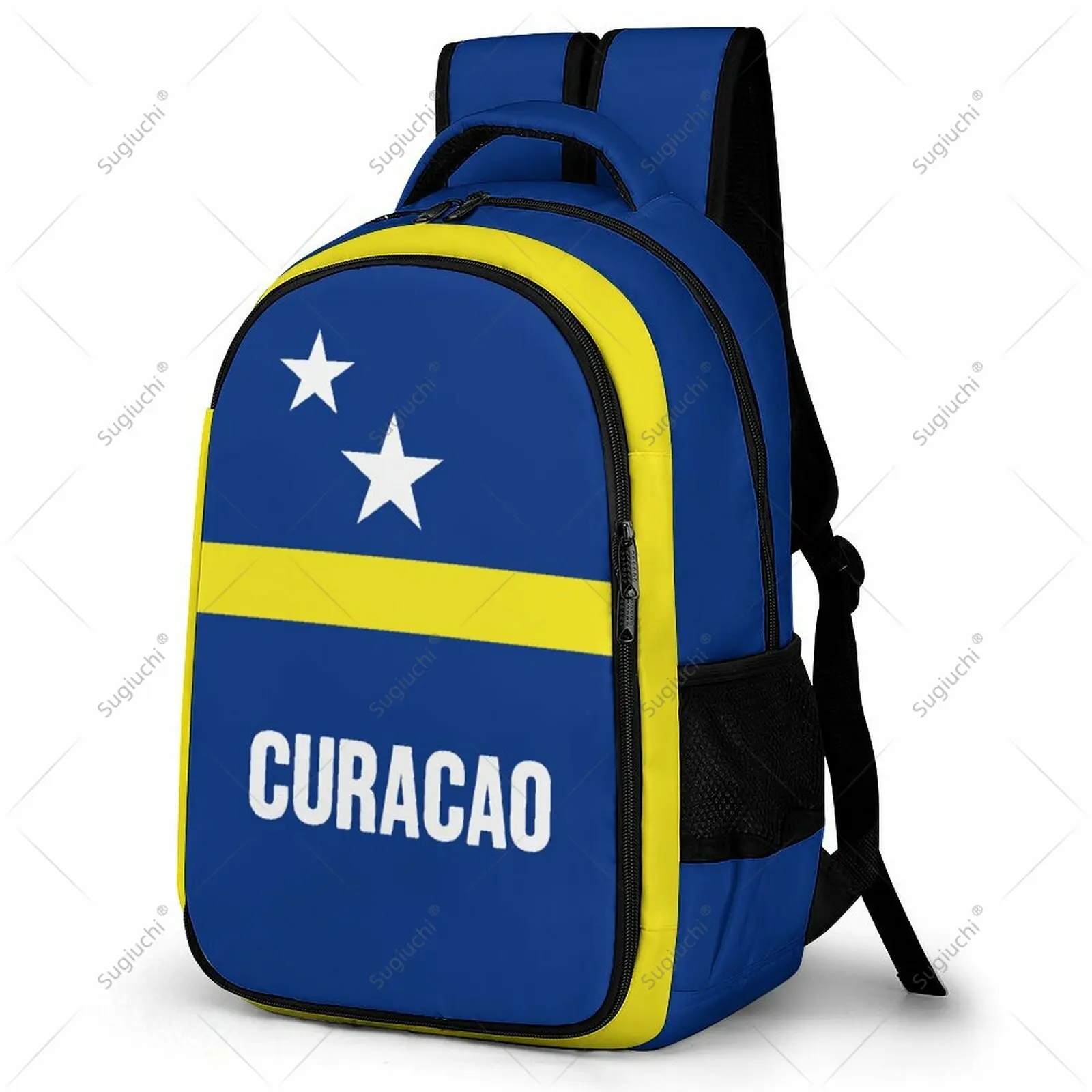 Backpack Curacao Flag Student Schoolbag Smart Business Travel Leisure Backpack Laptop Back Pack Office Work Bag