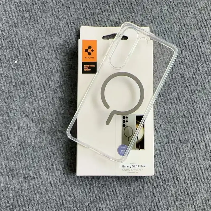 Spigen Clear Case For Magsafe Grey Magnetic Charging Ring For Samsung Galaxy S23 S24 S25 S25+ S26 Ultra TPU+PC Protective Cover - 4