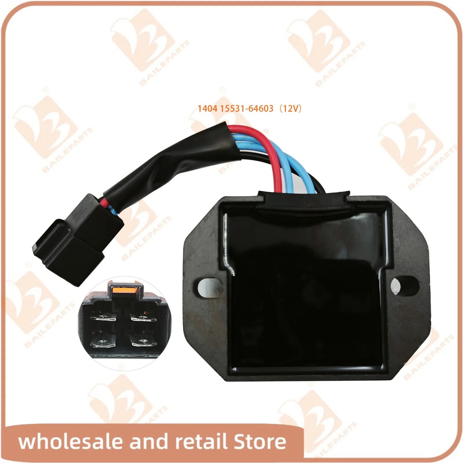 

15531-64603 Voltage Regulator Rectifier 12V For Yanmar Tractor 1404 Engine Spare Parts