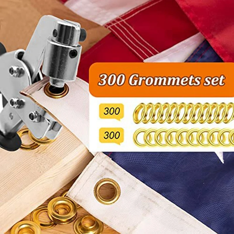 Zubehör Brillen zangen für Planen, Brillen zangen mit 300 Ösen (Durchmesser 10mm), Brillen zangen 10 mm für Leder, Stoffe