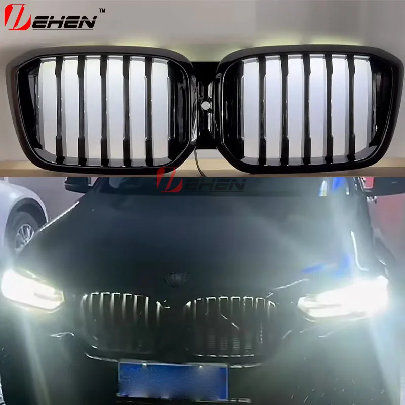 

For the 2022-2024 BMW G01 X3 G02 X4 G08 iX3 SUV front bumper kidney light grille auto accessory