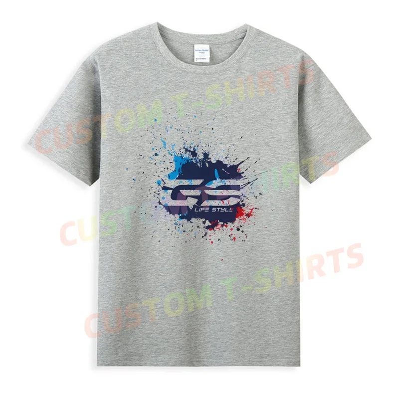 2024 Men T Shirt Casual GS Motorsport Color Splatter Style T-shirt Graphic Oversized Sports Comfortable Streetwear S-3XL