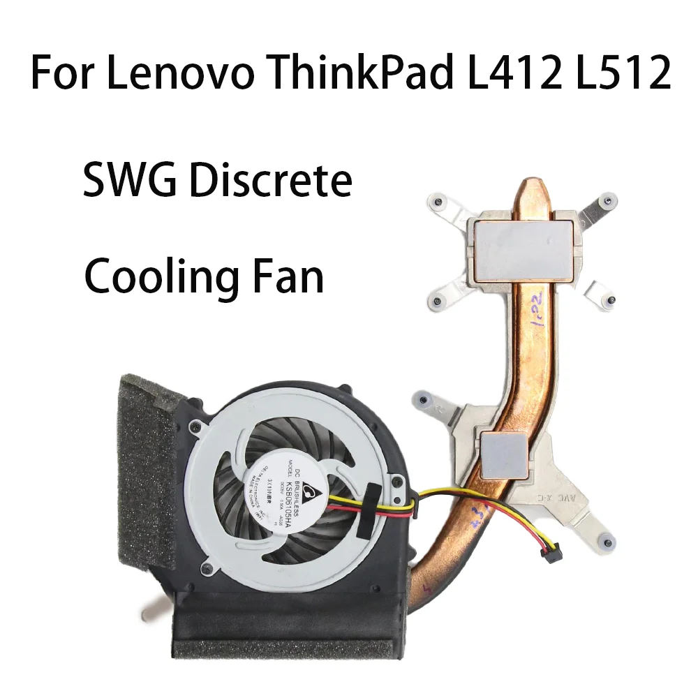 Original Cooling Fan Heatsink For Lenovo ThinkPad L421 L420 L520 L521 L421 L410 L412 SWG Discrete Graphics 75Y5861 75Y5862