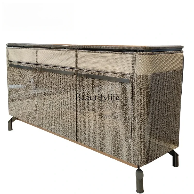 

FG40Итальянский светлый роскошный обеденный боковой шкаф, современный минималистичный деревянный высококачественный ресторанный шкаф для хранения, декоративный шкаф