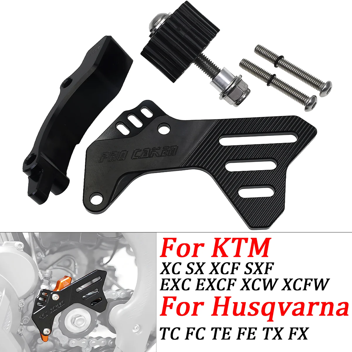 

Front Sprocket Cover Case Saver Protector Chain Guard For EXC250 EXC300 KTM XC XCF SX SXF XCW XCFW TPI Sixdays 2016-2023 MOTO