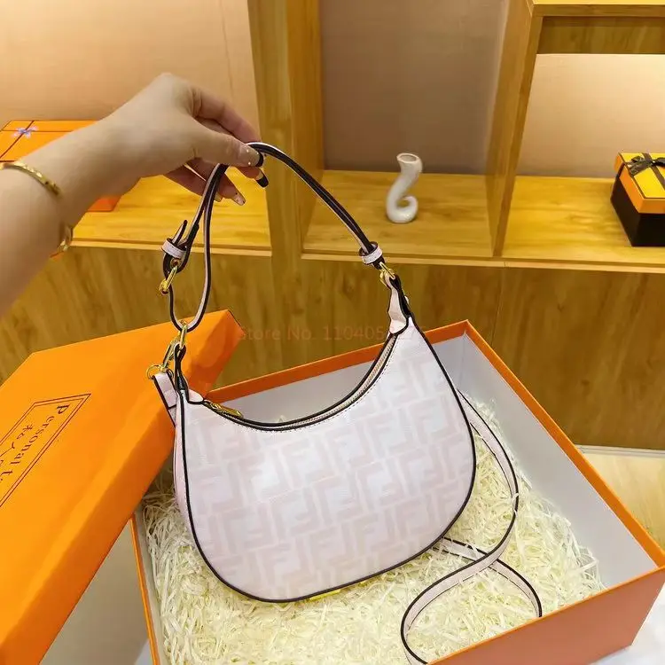 New 25cm Korean Version Of French Bag Ladies Shoulder Bag Crescent Bag Fashion Handbag Girl Holiday Kawaii Gifts For Girlfriend