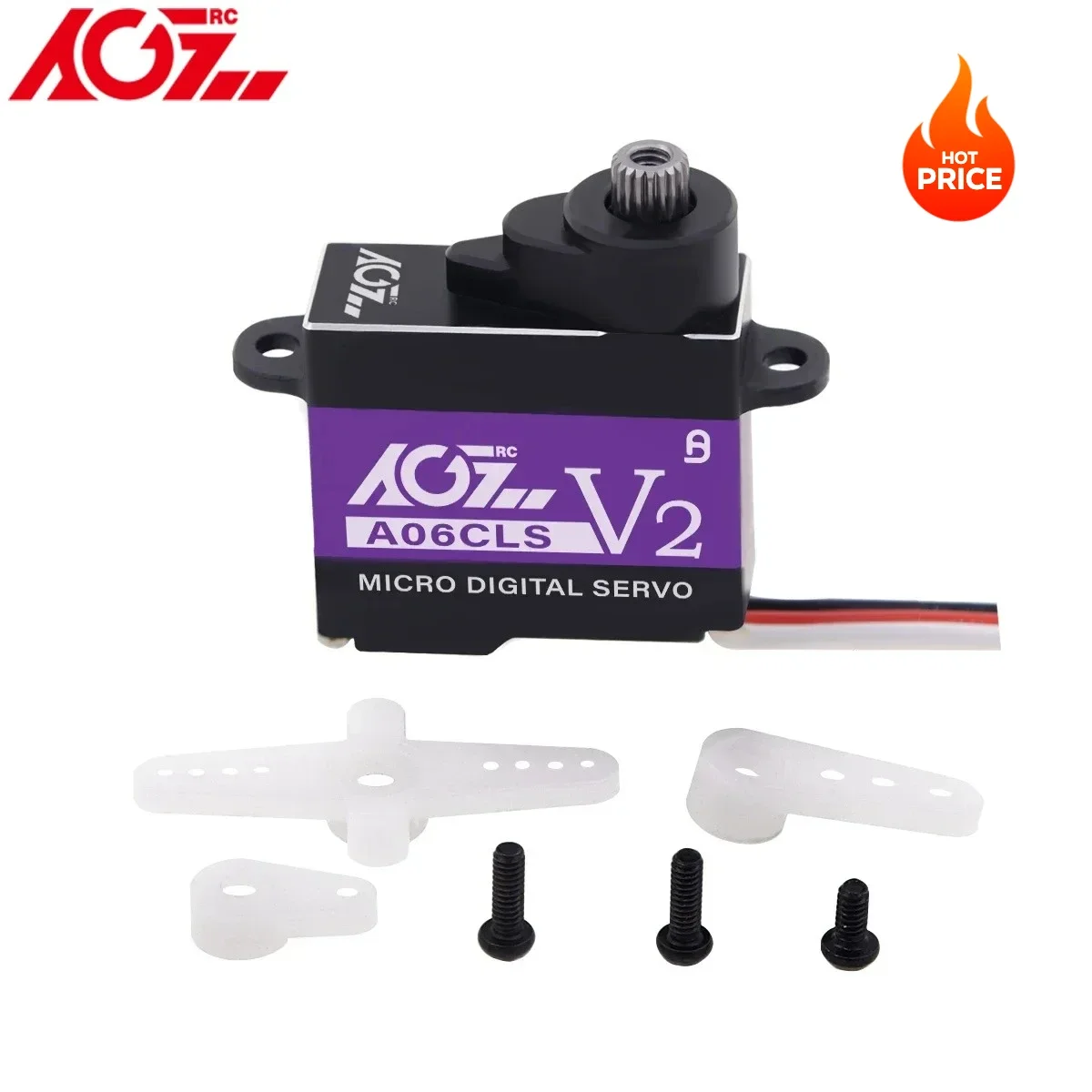DrMasAGFRC A06CLS V2 CNC 20T HV 7g Titanium Gear 3.0KG 0.052Sec Super Fast Programmable Micro Servo For Mini Car GLR GLA MRZ Air