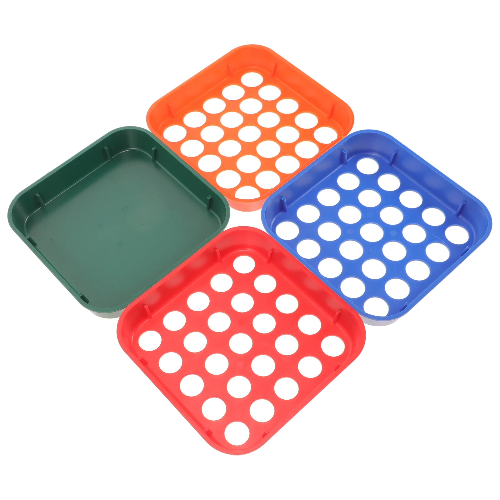 4Pcs Coin Sorter Tray Plastic Stackable Reusable Coin Sorting Tool for Cash Businesses Sorter Tray for Coins