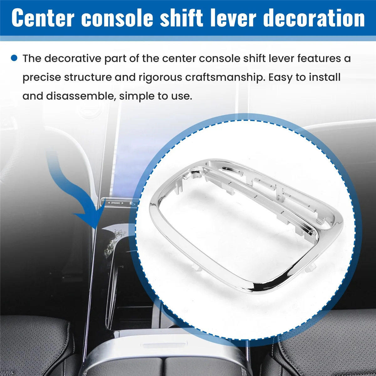 

Durable Car Center Gear Shifter Panel Trim Cover for Mercedes-Benz C-Class