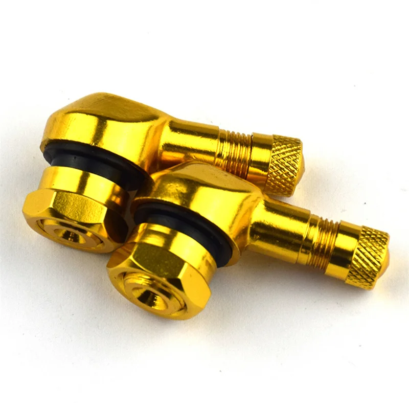 2PCS Aluminum Alloy Valve Motorcycle Rim 90 Degree Angle Motorcycle Wheel Tire Tubeless Valve Stems For Rim Wheel Parts