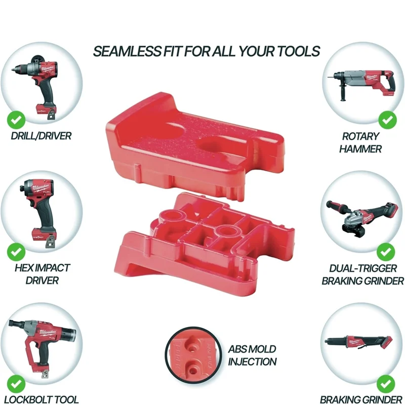 

RMWIN-For M18/18V Cordless Tools- 6-Pack Tool Holder- Tool Organizer With Screws For Drill Mounting