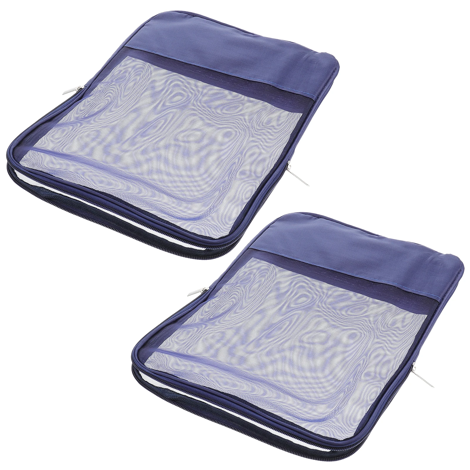 

2 Pcs File Holder Storage Bag Transparent Document Documents Organizers Paper Pouch Mesh