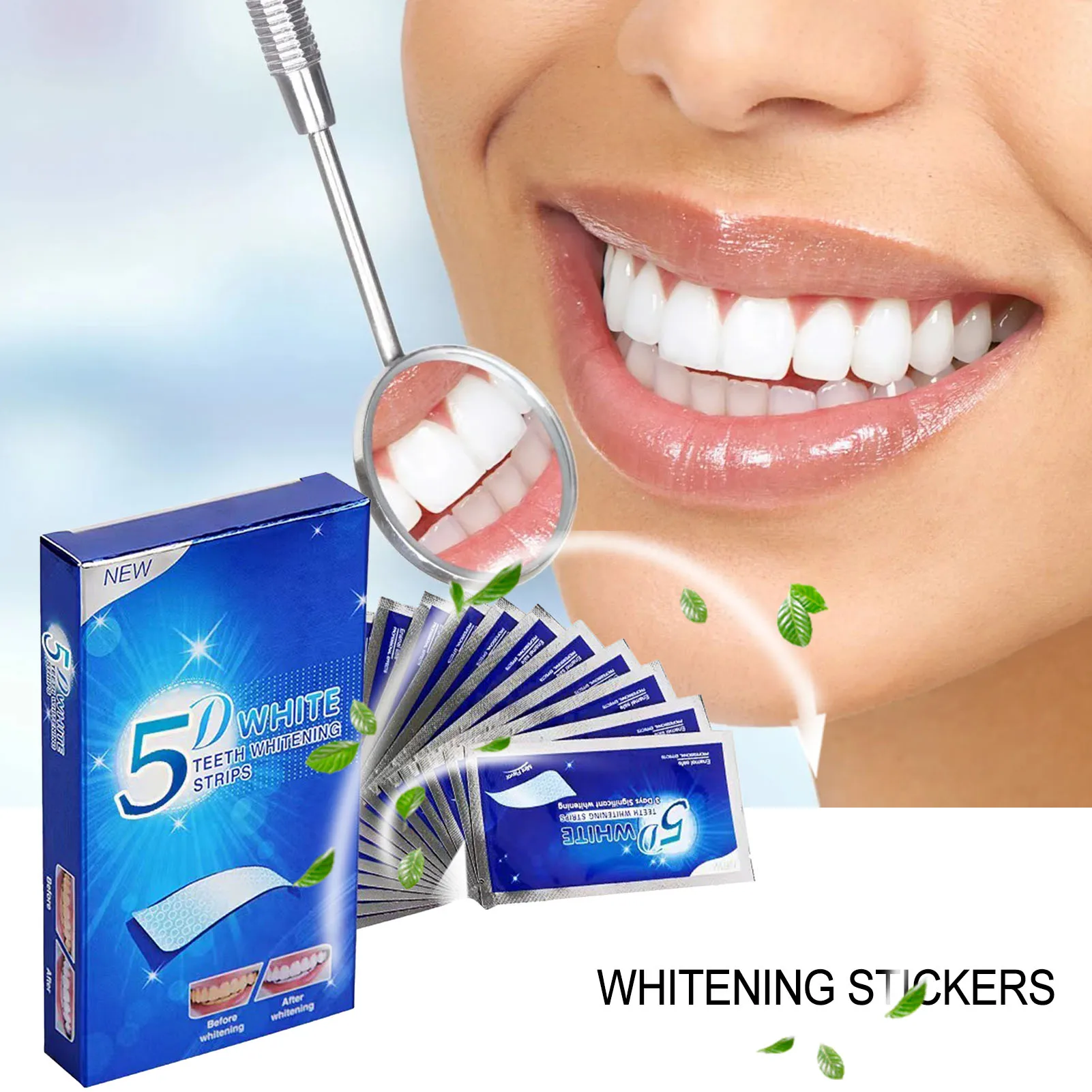 Teeth Whitening Sticker 7/14Pairs Adhesive Gel Dental Care Bleaching Tool Brighten Yellow Teeth Remove Stains Dental Kit Dental