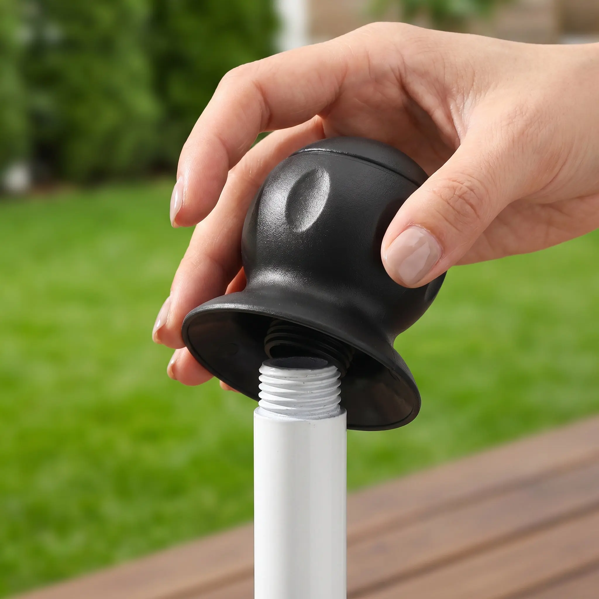 Patio Umbrella Tip Cap Thickened Weatherproof Screw Replacement Cover Outdoor Sunshade Umbrella Repair Parts Umbrellas Top Cover