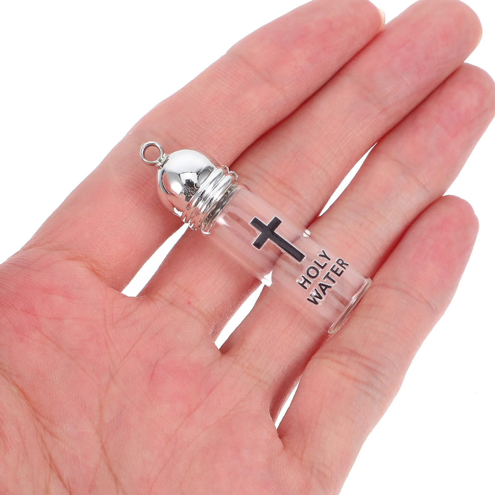 Doop Heilige Waterfles Kruis Ontwerp Glas Christelijk Vessel voor Heilige Ceremonies Thuis Kerk Gebruik Geloofssymbool