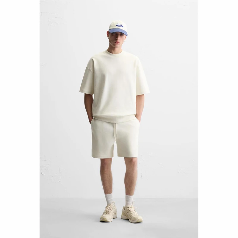 New Spring Men's Casual Double-sided Cloth Texture Shorts Multicolor 25 Years Old Fashion Couple's Wear Summer Short Sleeve