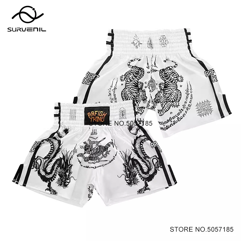 

Tiger Muay Thai Shorts Lightweight MMA Fighting Clothing Men Women Kids Dragon Gym BJJ Kickboxing Boxing Training Short Pants