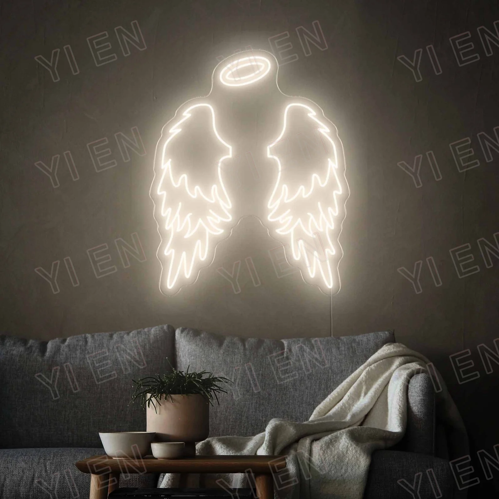 Huge Angel Wings LED Neon Sign Home Decoration Custom Neon Wall Decor Sigh Bar Wall Neon Sign Decor Wings Personalized House Int