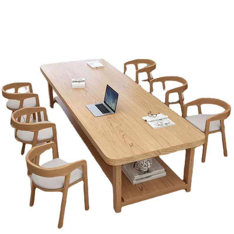 

Modern all-solid wood desk, living room negotiation room, rest area, conference office, multi-person