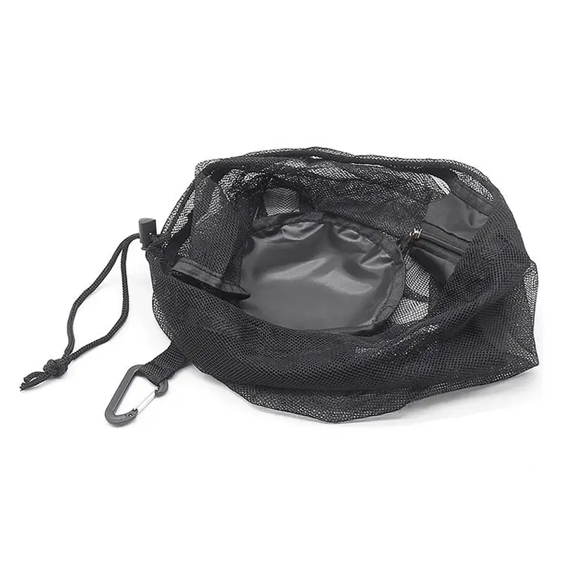 Saco de bola de cordão de armazenamento de malha saco de bola única com gancho estudantes treinamento vôlei equipamentos esportivos organizador para a escola