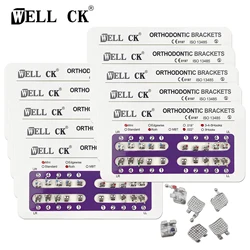 10 Packs WELLCK Dental Orthodontic Metal Braces Bracket Mini Roth/MBT/Edgewise Slot 0.022 0.018 Hooks 3-4-5 Dentist Bracket