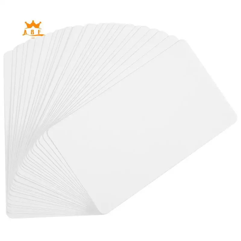 

A08E-Blank White Cardboard Paper Message Card Business Cards Word Card DIY Tag Gift Card About 100Pcs (White)