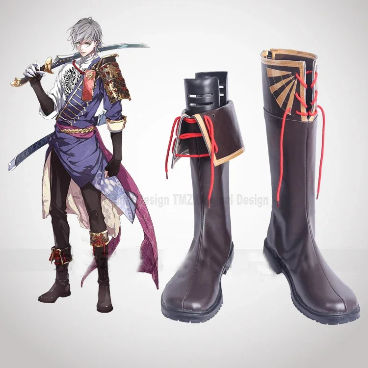 Sengoku Night Blood Niwa Nagahide Cosplay Shoes Boots Halloween Carnival Party Cosplay Costume Accessories