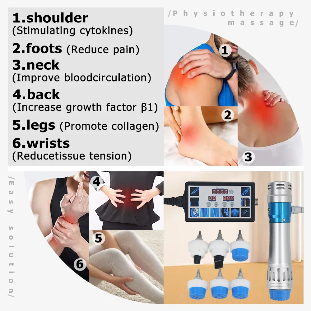 2024 New Shockwave Therapy Machine For Effective ED Treatment And Relieve Body Pain Home Use Physiotherapy Shock Wave Massager